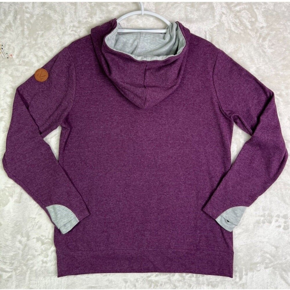 Michelle Mae Women's Hoodie Size M Cotton Blend Lavender Half Zip Sport Outdoors - Picture 3 of 12